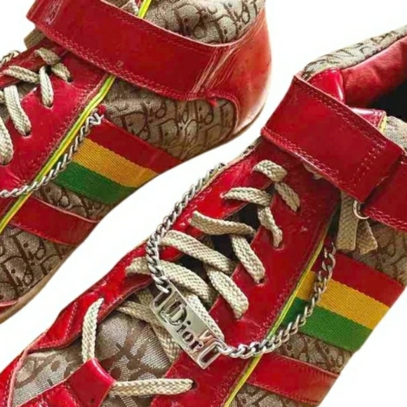 DIOR DIOR 🦋🌺🔥Rasta Trotter high-top - Picture 3 of 10